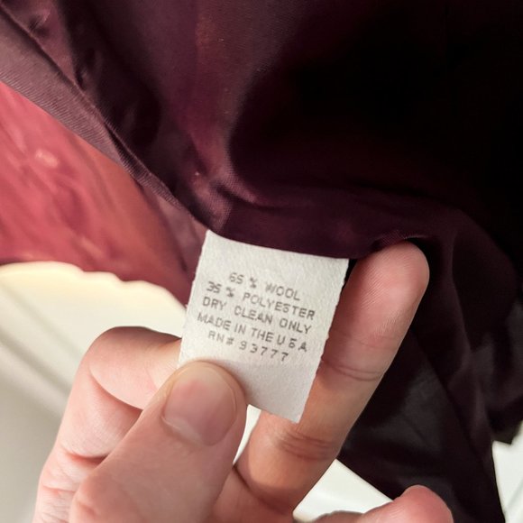 NewWT Stylish Bedtime Neiman Marcus Womens Blazer Jacket Size 12 Burgundy Red - Picture 4 of 4